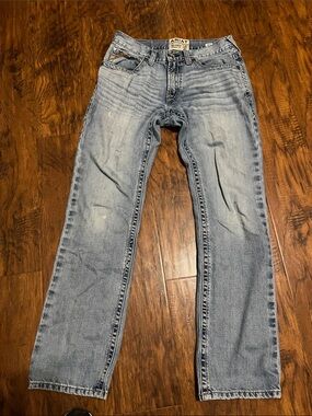 Ariat Men's Faded Light Blue Straight Jeans 30x34